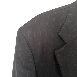 Men's Oscar de la Renta Suit (Jacket & Pants Set) Grey Pinstripe‎ 100% wool